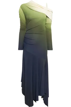 MONSE Off-shoulder ombr?? jersey dress