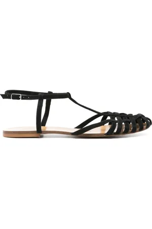 ANNA F. Caged suede sandals