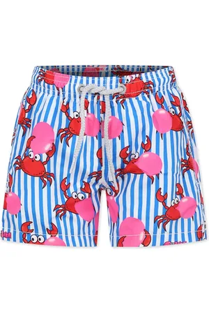 MC2 SAINT BARTH Big Babol-print striped swim shorts
