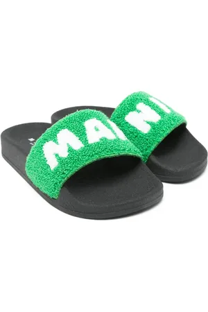 Marni Logo-intarsia slides
