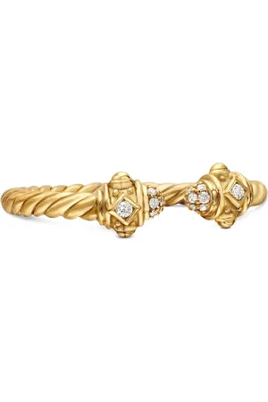 David Yurman 18kt yellow Renaissance diamond ring (2.3mm)