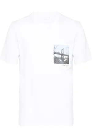 Helmut Lang New York Bridge Postcard T-shirt