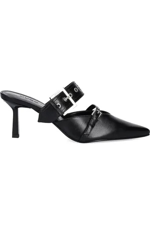 HUGO BOSS 70mm buckled leather mules