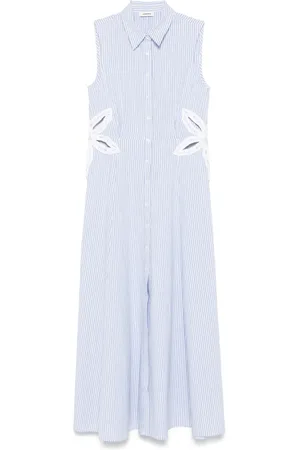 Sandro Striped midi dress