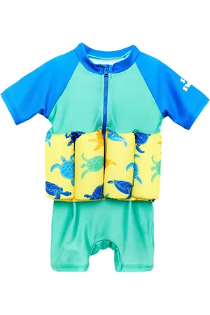 SOLISWIM KIDS Turtle-print float suit
