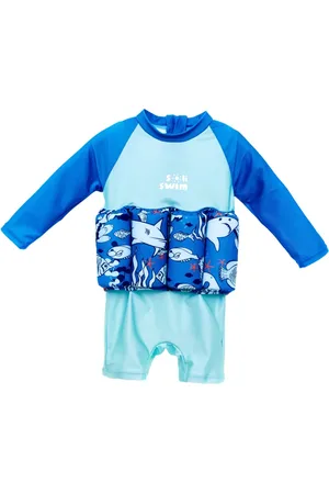 SOLISWIM KIDS Shark-print float suit