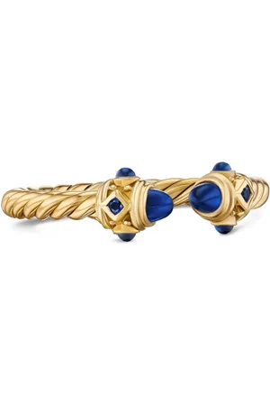 David Yurman 18kt yellow Renaissance sapphire ring (2.3mm)