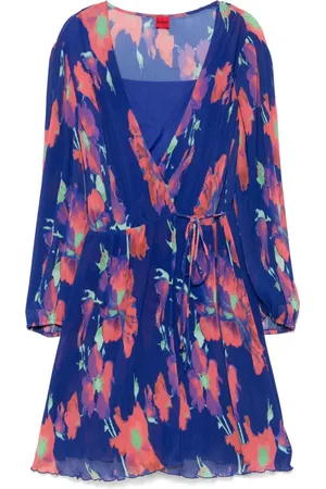 HUGO BOSS Floral-print midi dress