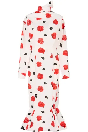 Marni Rose-print midi dress