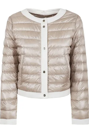 HERNO Contrasting-trim puffer jacket