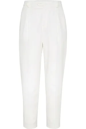 Brunello Cucinelli Gabardine-weave trousers