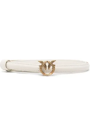Pinko Logo-buckle leather belt