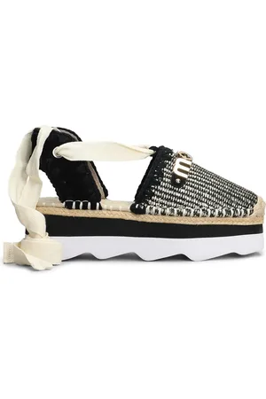 Mou Logo-lettering espadrilles
