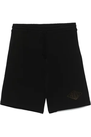 HUGO BOSS Logo-flocked cotton shorts