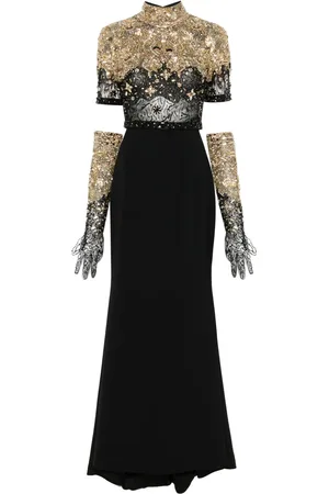 Dina Melwani Bead-embellished skirt set