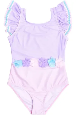 SOLISWIM KIDS Floral-appliqu?? swimsuit