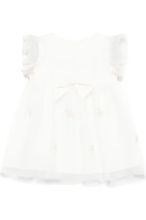 Lapin House Floral-embroidered dress set