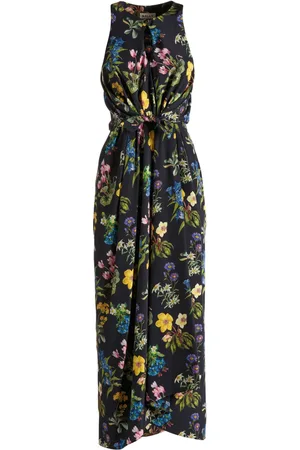 Bally Floral-print silk midi dress