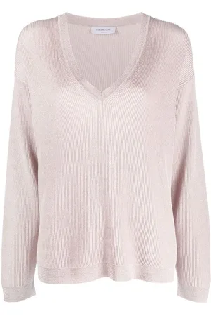 Fabiana Filippi Glitter-detail V-neck sweater