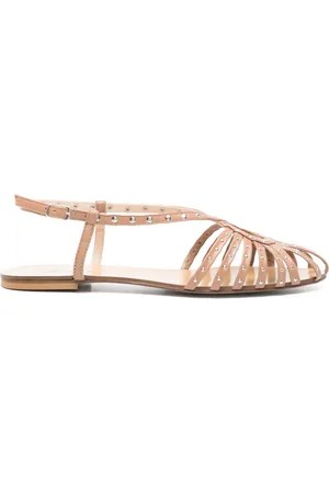 ANNA F. Camelia studded sandals