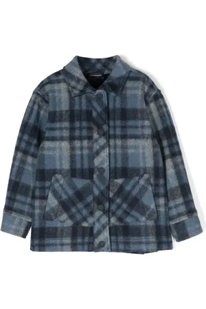 MONNALISA Check-pattern drop-shoulder shirt