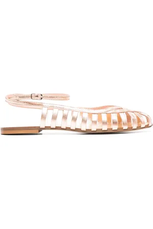 ANNA F. Caged leather sandals