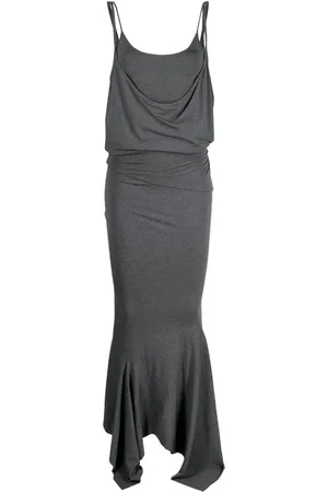 The Attico Draped m??lange dress