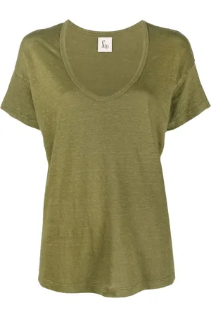 Paula U-neck linen T-shirt