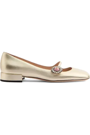 VALENTINO GARAVANI Floral appliqu?? ballerina shoes