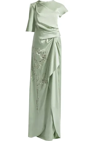 Erdem Asymmetric short-sleeve gown