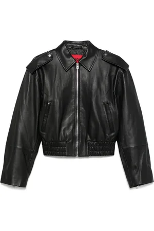 HUGO BOSS Leather bomber jacket