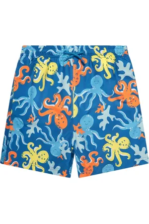 SOLISWIM KIDS Graphic-print swim shorts