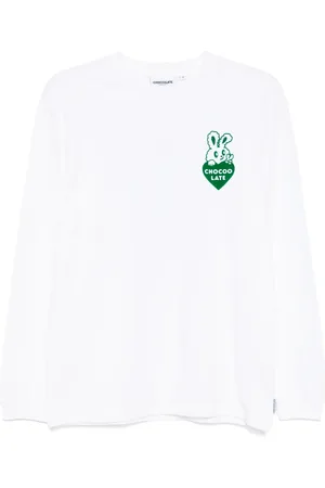 Chocoolate Rabbit graphic long-sleeved T-shirt