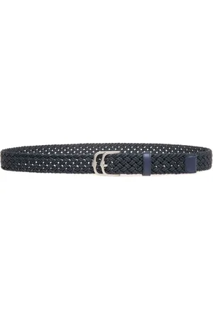Bally Emblem-buckle braided belt