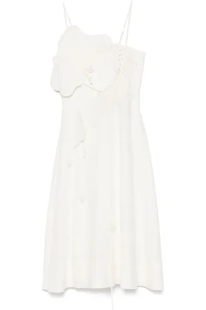 Farm Rio Floral-appliqu?? midi dress