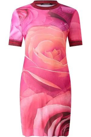 Roberto Cavalli Rose-print mini dress