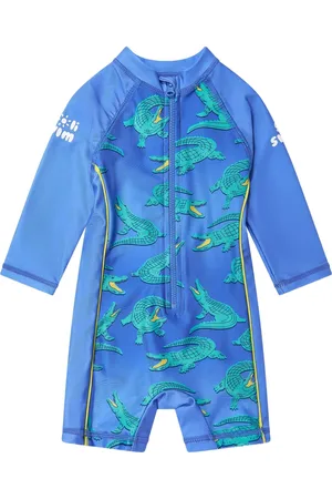 SOLISWIM KIDS Crocodile-print float suit