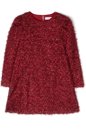 MONNALISA Faux-fur A-line dress