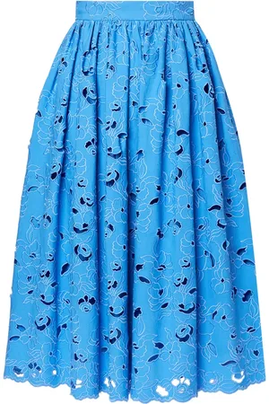 Erdem Floral-embroidered midi skirt