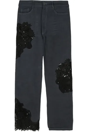 Collina Strada Mikaela sequin lace-detail jeans