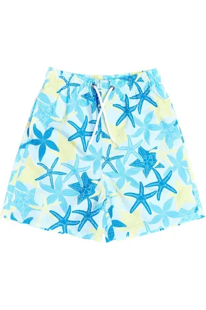 SOLISWIM KIDS Starfish-print swim shorts