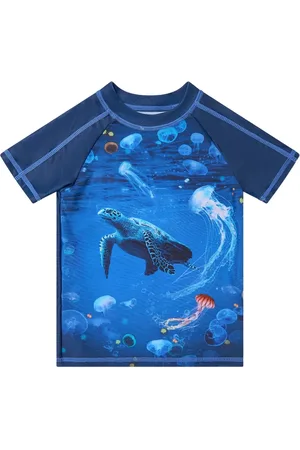 SOLISWIM KIDS Turtle-print rash guard