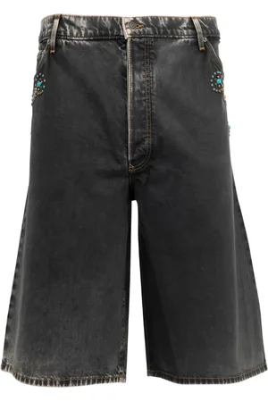 Cout de la Liberte Zander Embellished twill baggy shorts