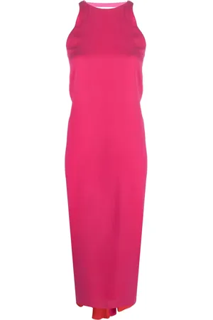 Fendi Drape-detailing silk midi dress