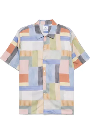 Paul Smith Colourblock-print short-sleeve shirt