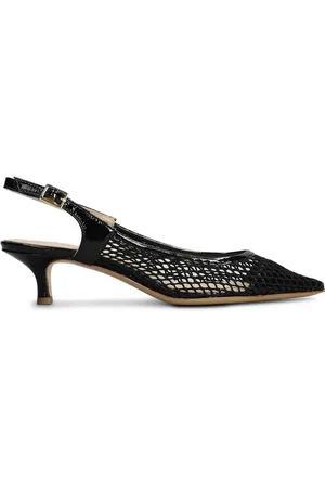 Fabio Rusconi 50mm mesh slingback pumps