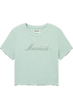Musium Div. Logo-embroidered crop top