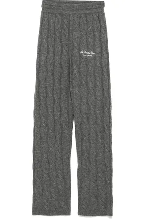 Sporty & Rich Faubourg cable-knit trousers