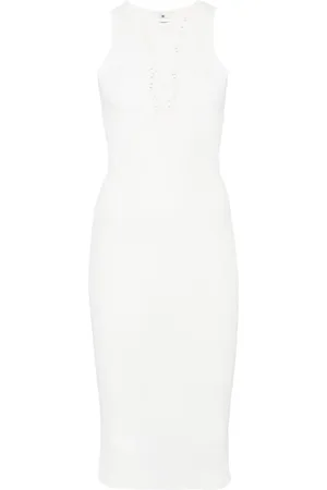 Elisabetta Franchi Ribbed-knit midi dress