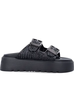 Casadei Birkly plaid-embellished platform sandals